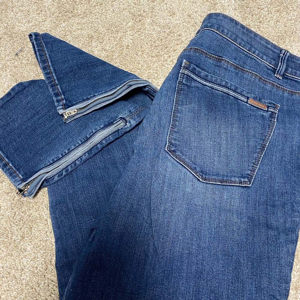 Dark Blue Women's Zip-Hem Jeans